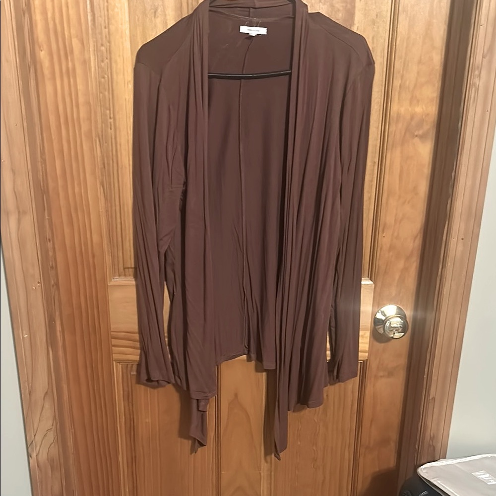 Brown Thin Long Sleeve Sweater
